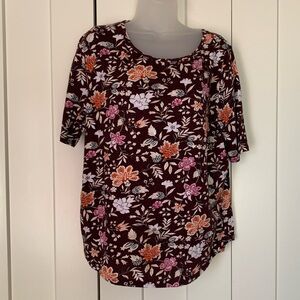 New Loft short sleeve print top XL